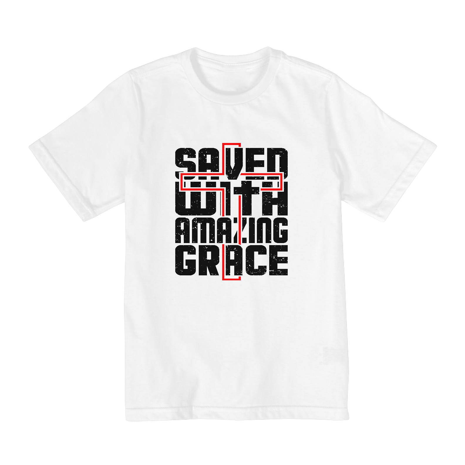CAMISA QUALITY INFANTIL 10 A 14 |  SAVED WITH AMAZING GRACE