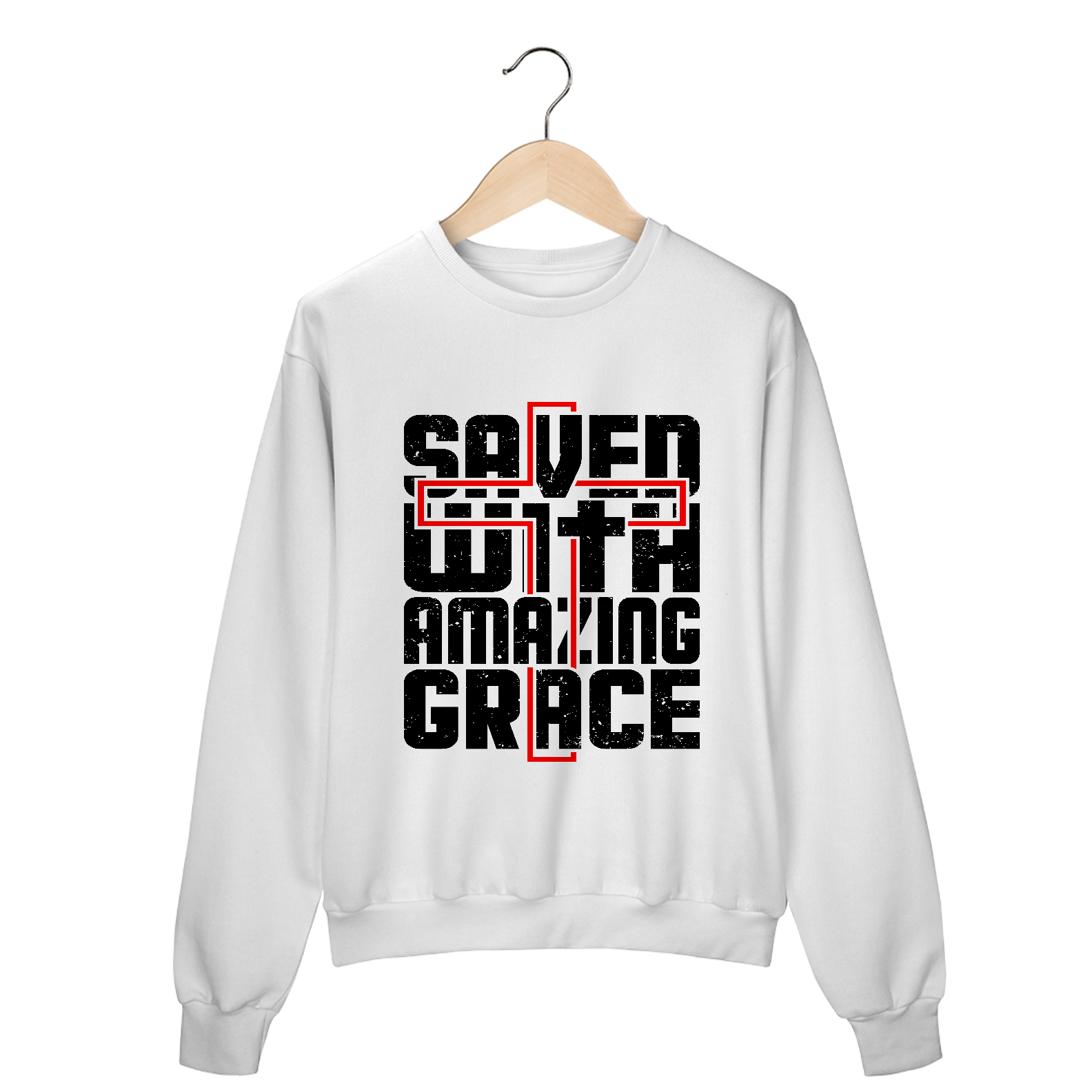 MOLETOM FECHADO | SAVED WITH AMAZING GRACE
