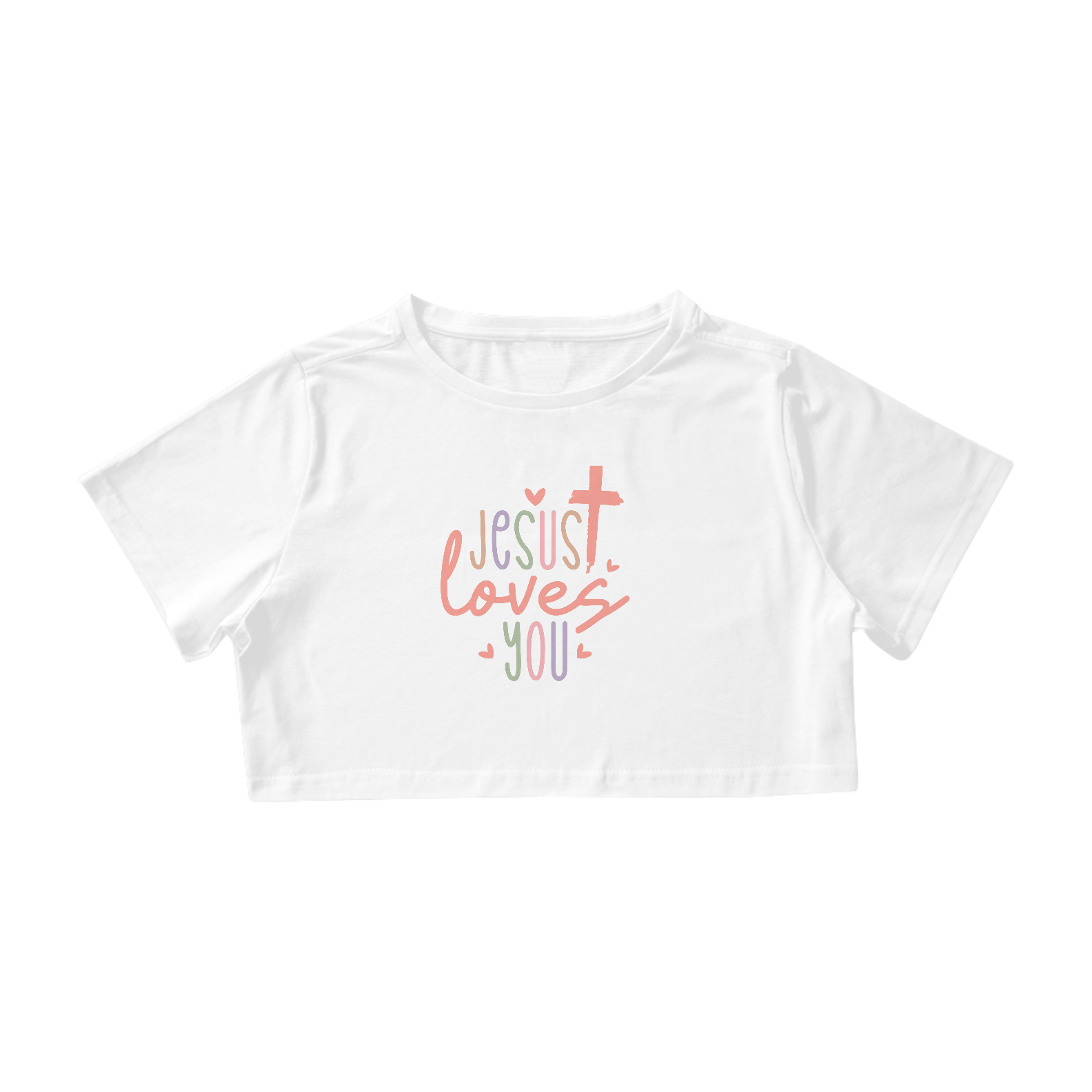 Nome do produto: CAMISA CROPPED |  JESUS LOVES YOU