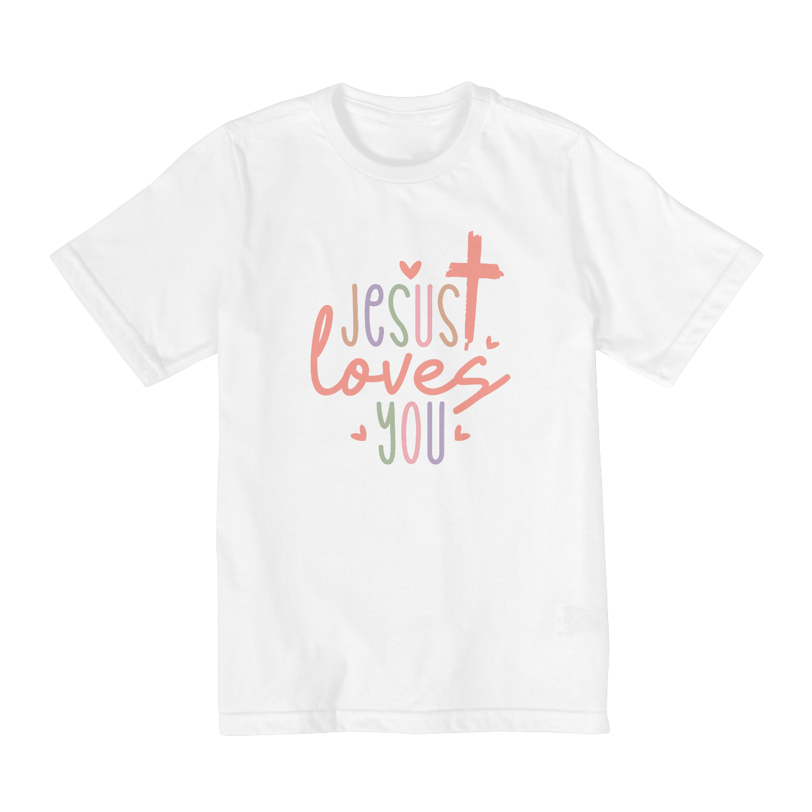CAMISA QUALITY INFANTIL 2 A 8 |  JESUS LOVES YOU