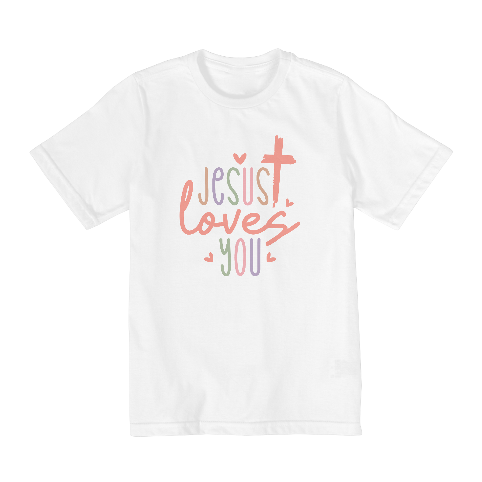 CAMISA QUALITY INFANTIL 10 A 14 |  JESUS LOVES YOU
