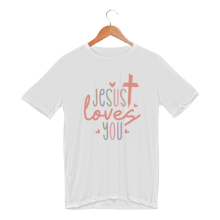 CAMISETA SPORT DRY UV |  JESUS LOVES YOU