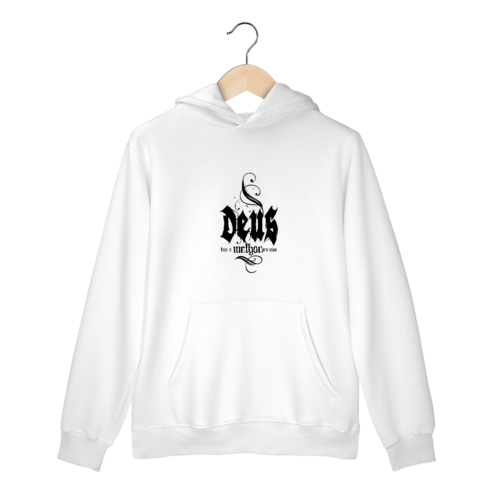 MOLETOM CANGURU |  DEUS - TEM O MELHOR PARA MIM