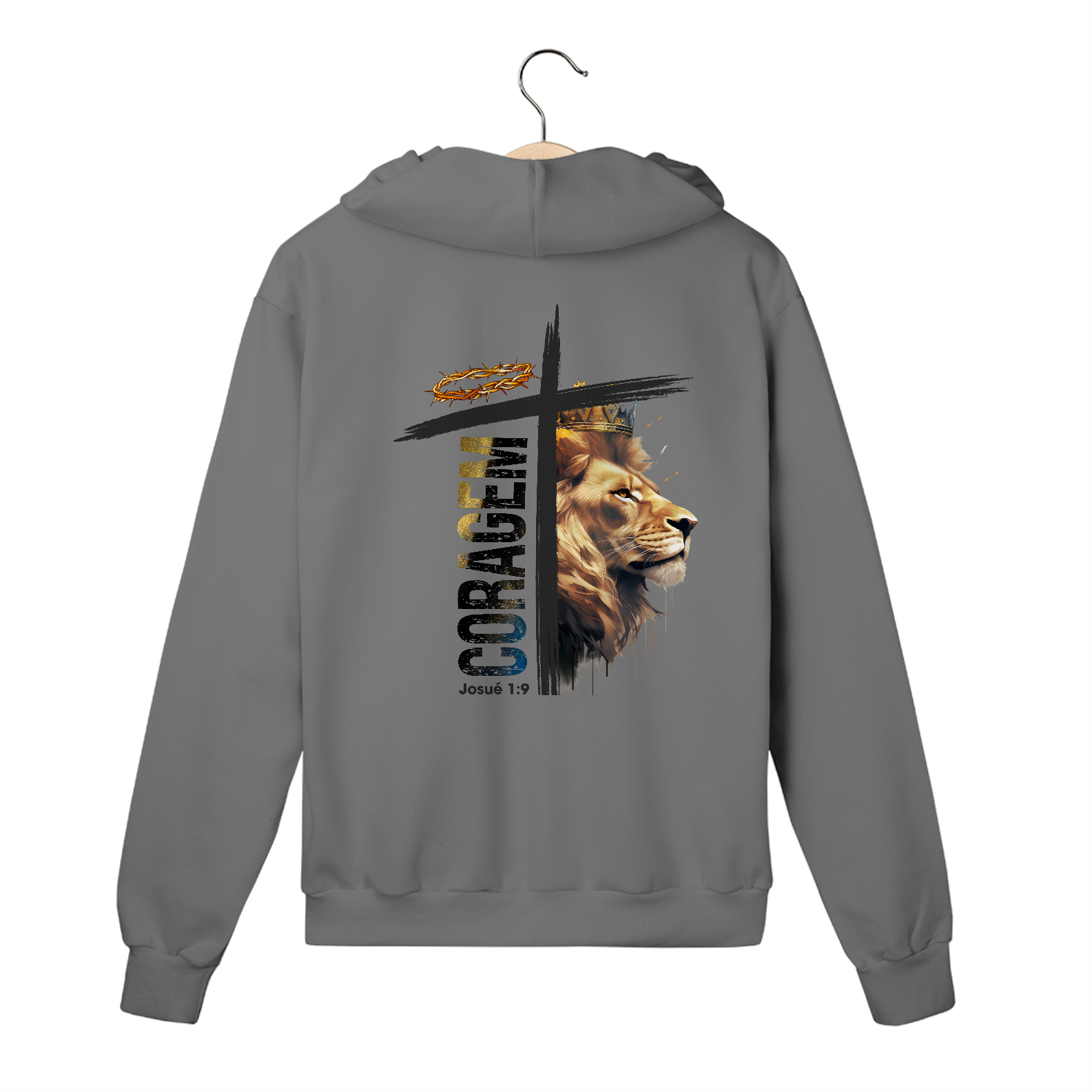 MOLETOM COM ZÍPER | CORAGEM - JOSUÉ 1:9