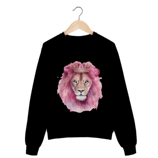 MOLETOM FECHADO | LEÃO DA TRIBO DE JUDÁ ROSA