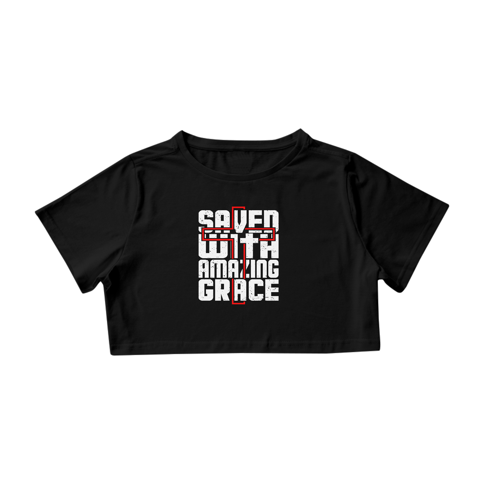 CAMISA CROPPED |  SAVED WITH AMAZING GRACE