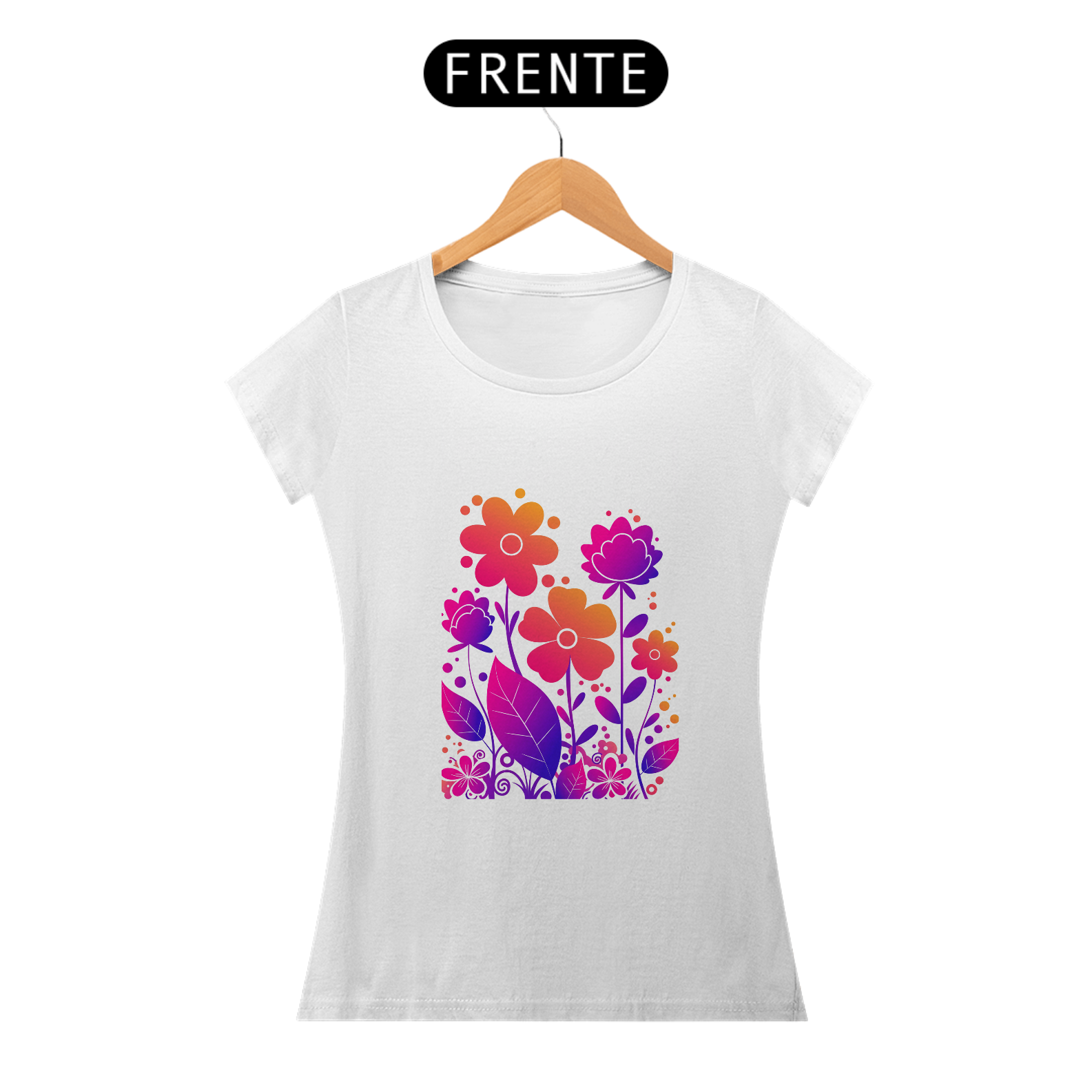 CAMISETA FEMININA ESTAMPA FLORAL