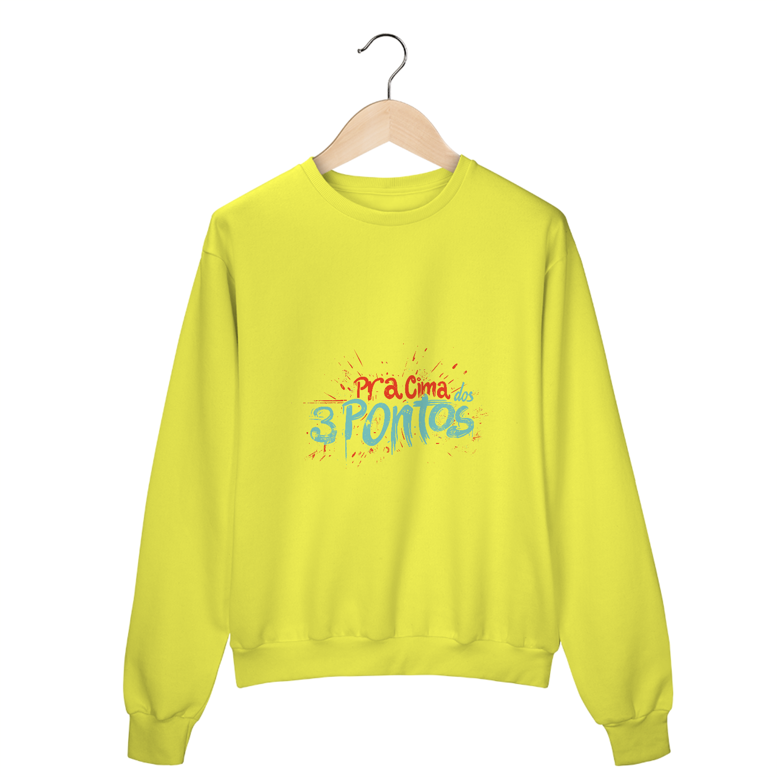 Nome do produto: Moletom Fechado Neon Pra Cima dos 3 Pontos