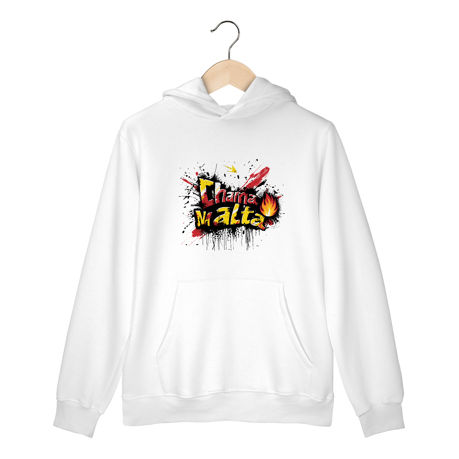 Nome do produto: Moletom Canguru Chama na Alta - Fire