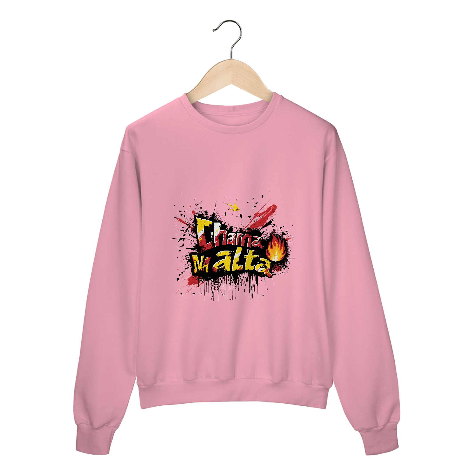 Nome do produto: Moletom Fechado Neon Chama na Alta - Fire