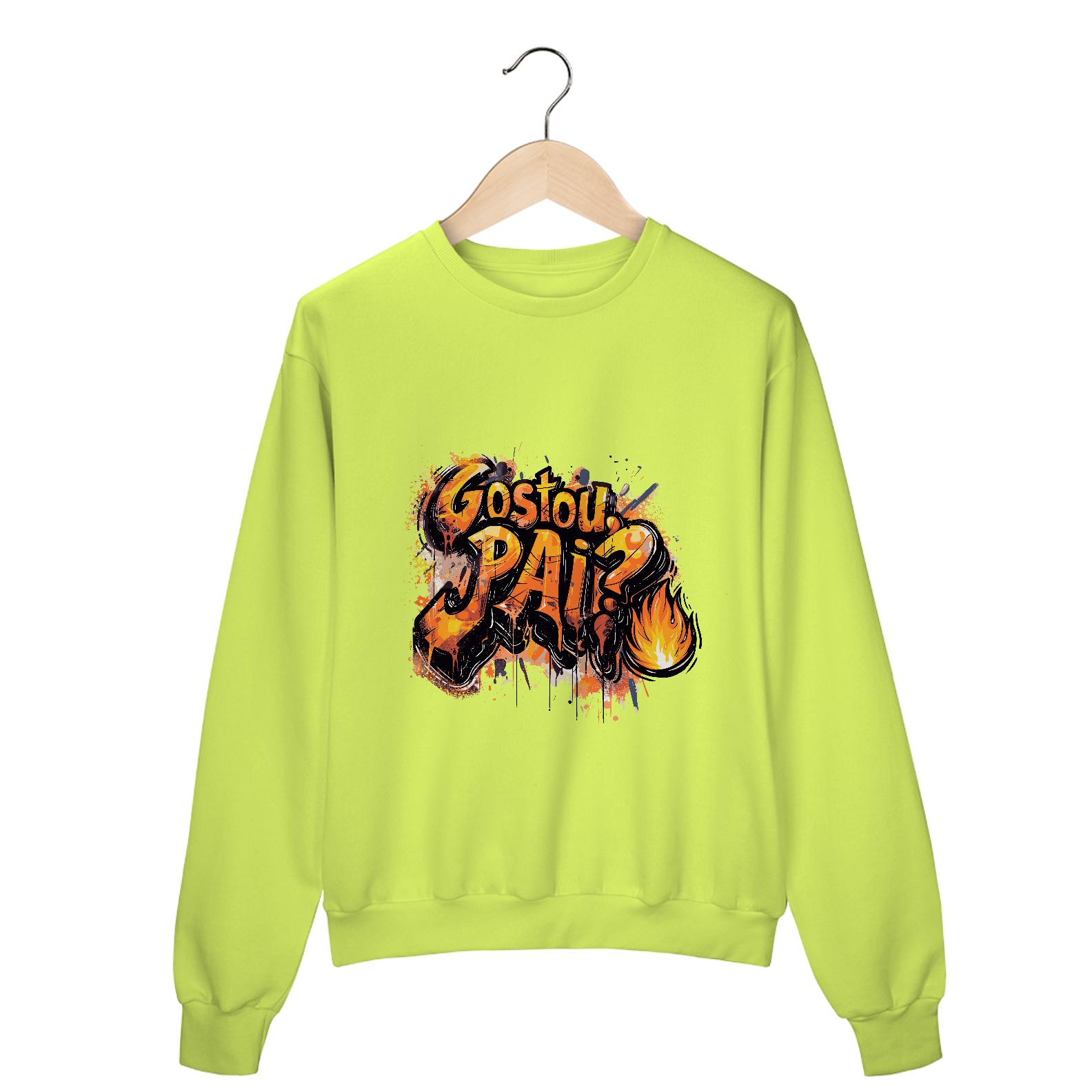 Nome do produto: Moletom Fechado Neon Gostou, pai? - Fire