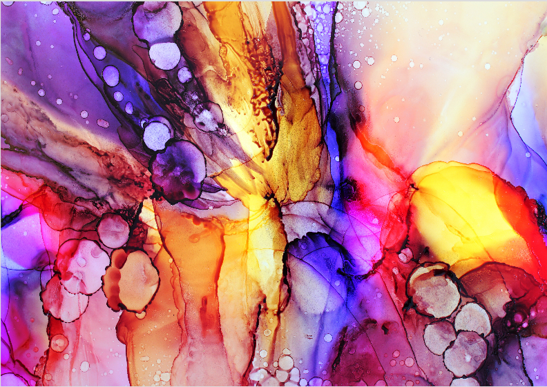 Nome do produto: Pôster Abstrato Rosa e Roxo