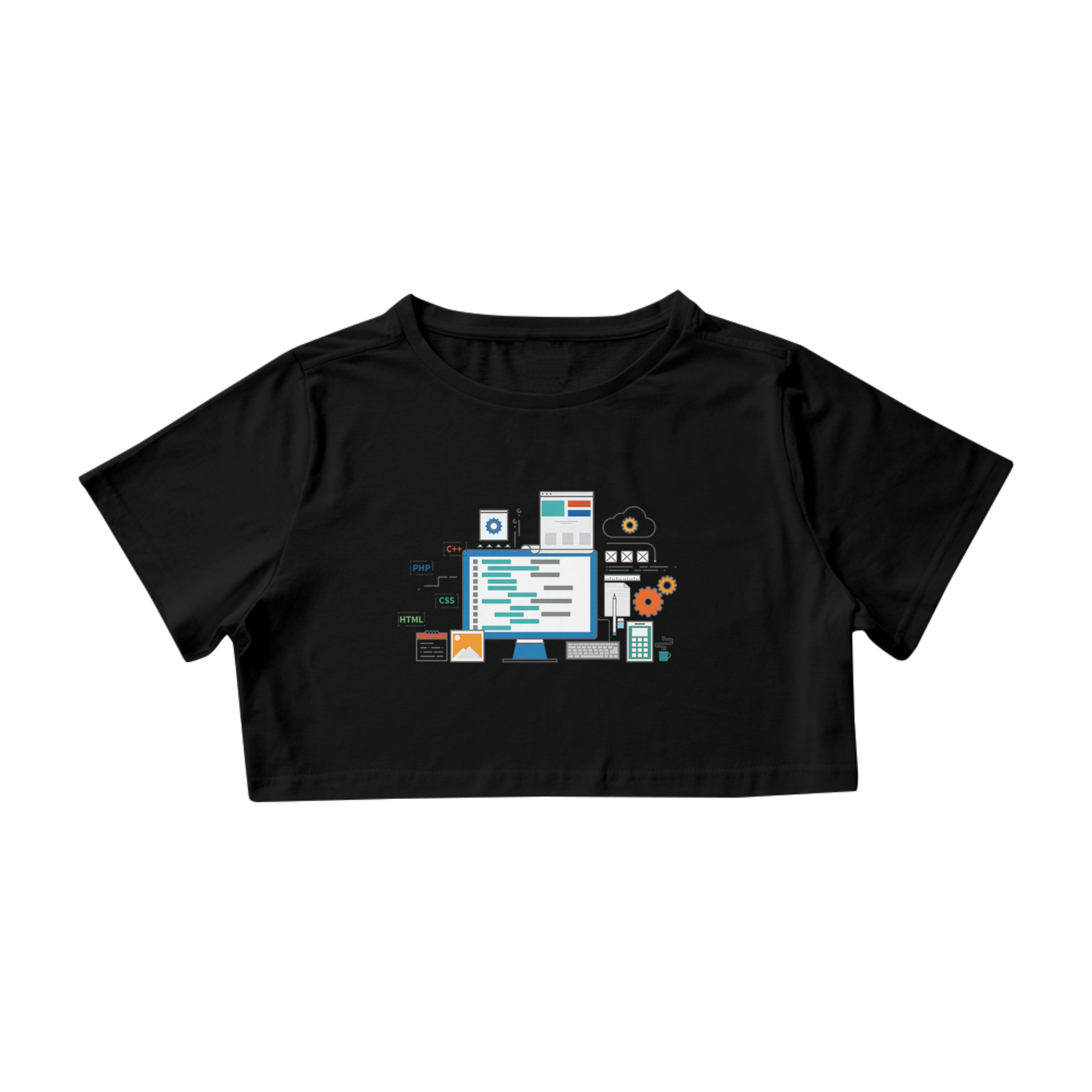 Nome do produto: Camiseta Desenvolvedor  - Cropped