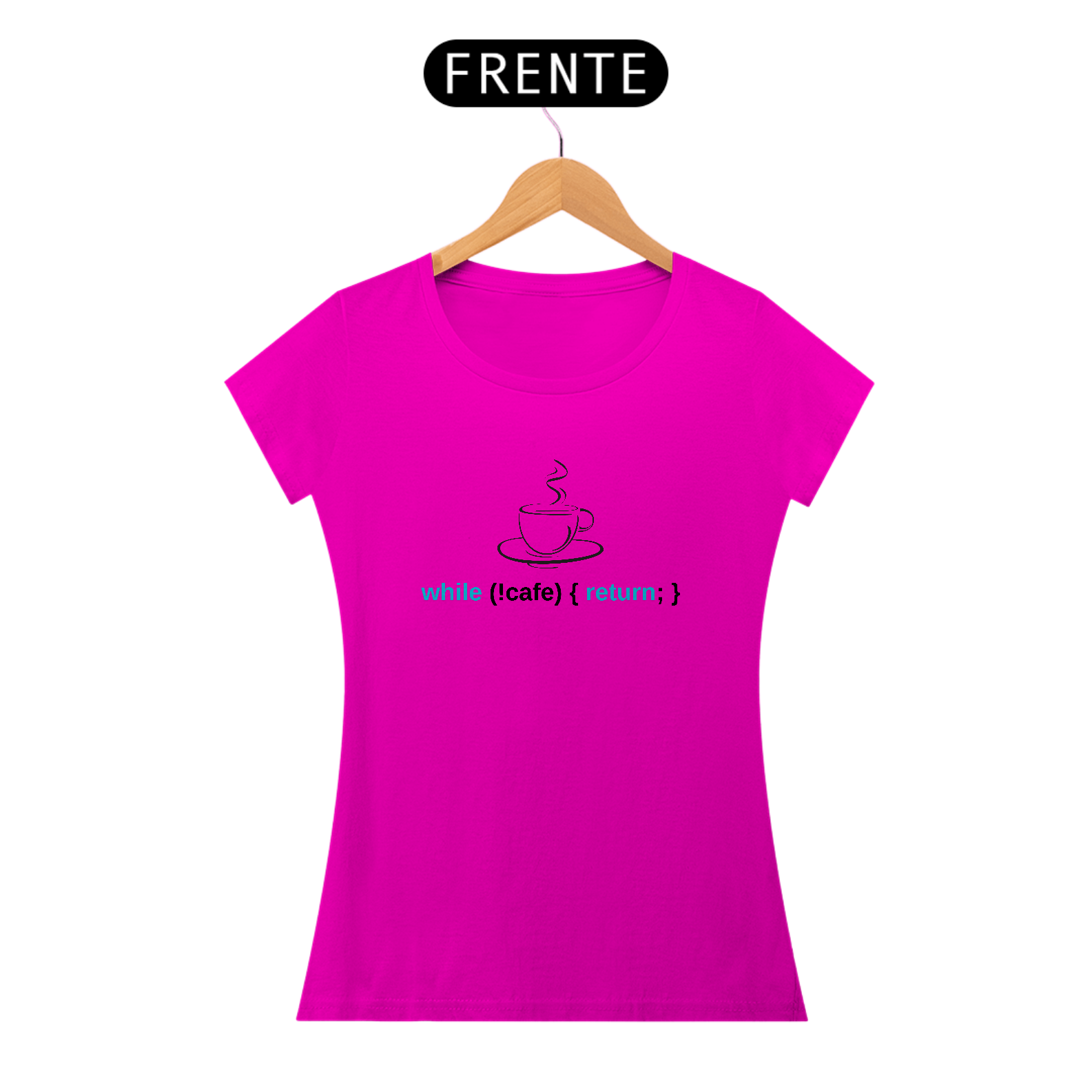 Nome do produto: Camiseta while (!cafe) { return; }