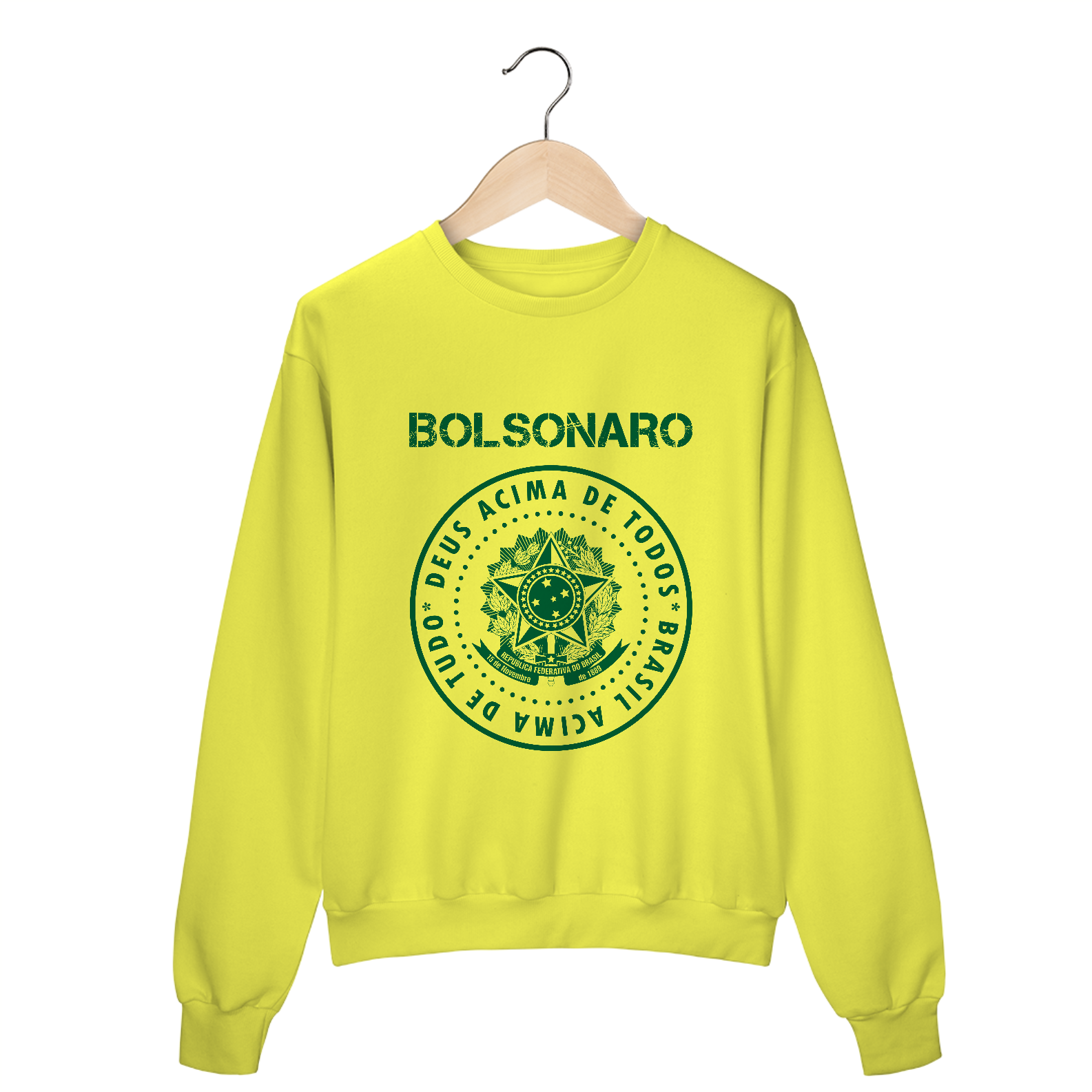 Nome do produto: Moletom Fechado Bolsonaro - Deus Acima de Tudo