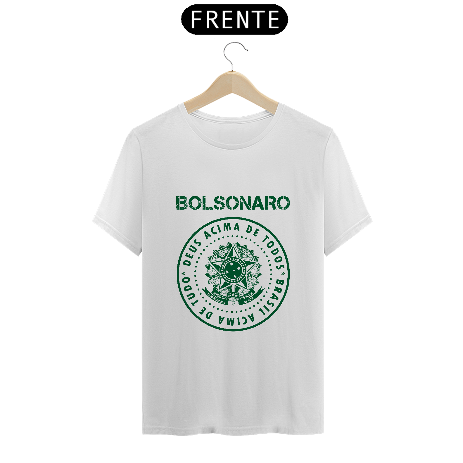 Nome do produto: T-Shirt Prime  Bolsonaro - Deus Acima de Todos