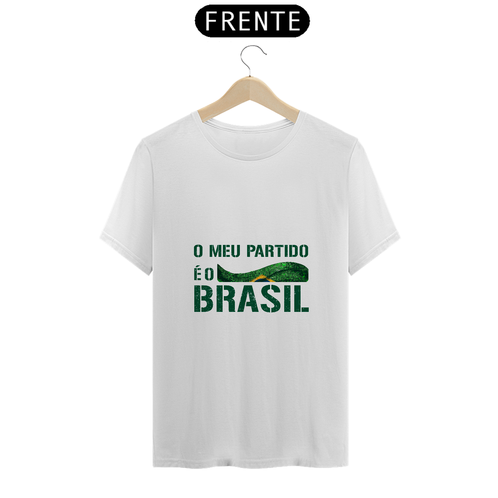 Nome do produto: T-Shirt Prime O Meu Partido é o Brasil