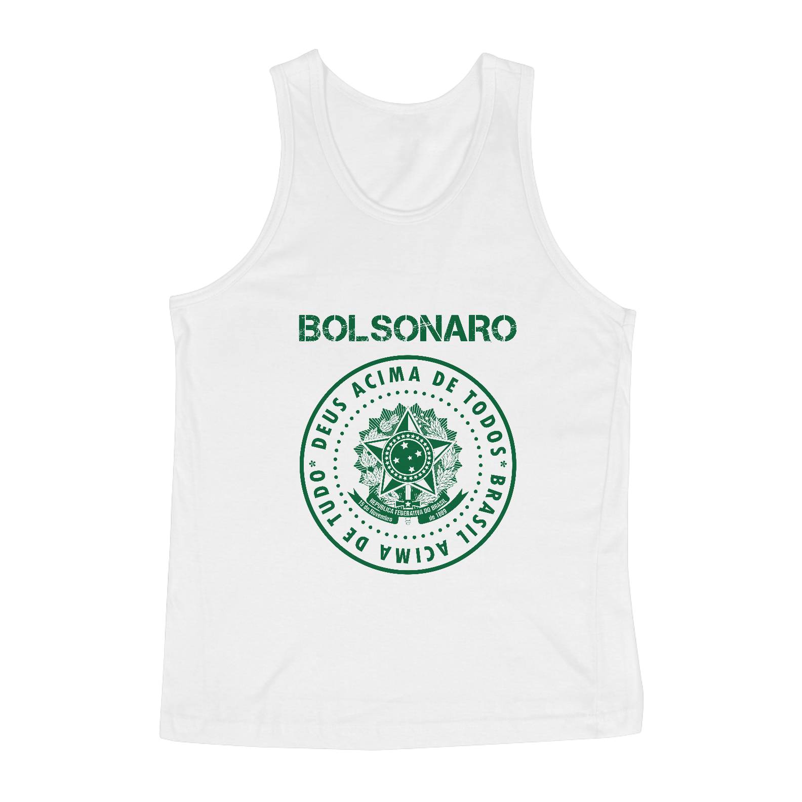 Nome do produto: Regata Bolsonaro - Deus Acima de Todos