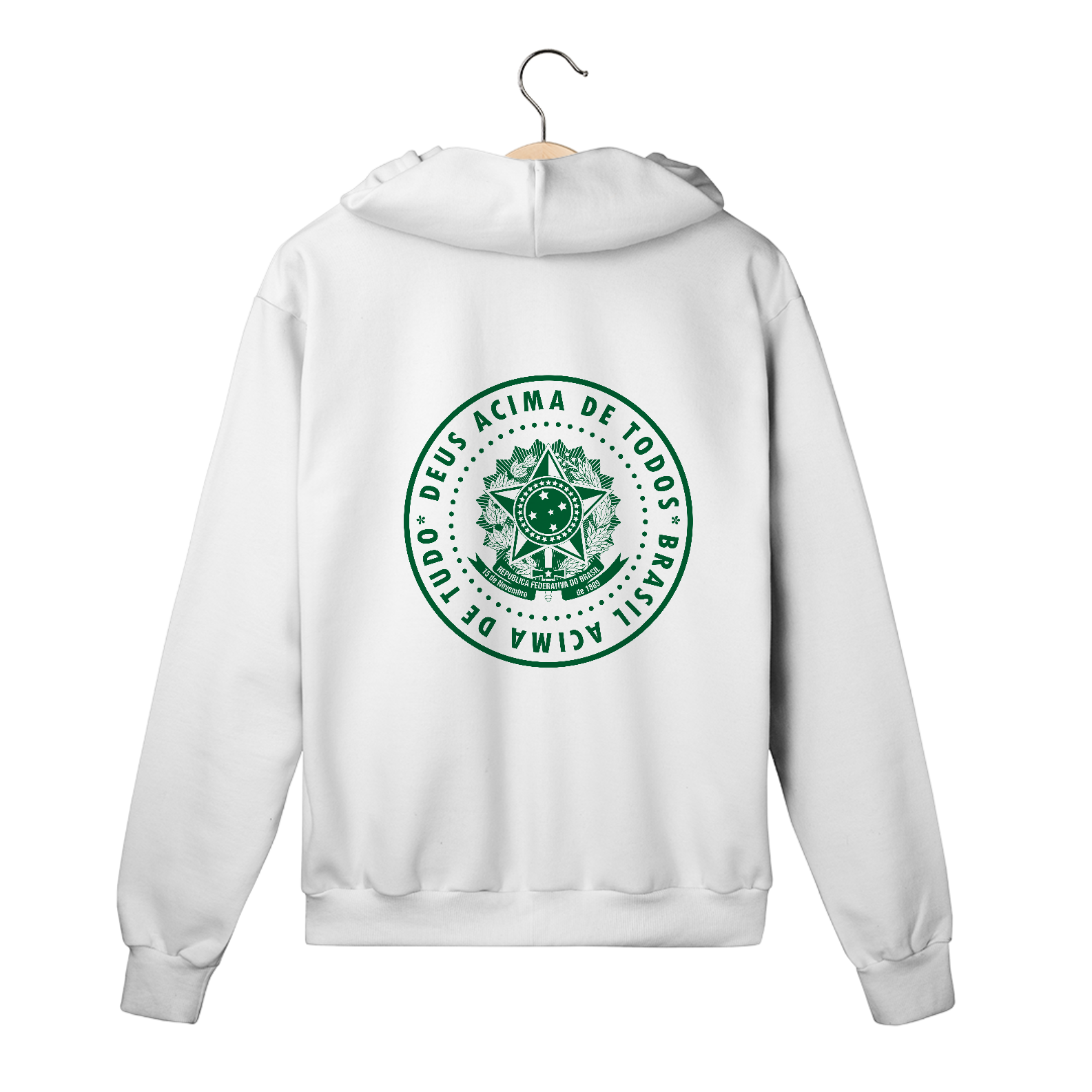 Nome do produto: Moletom Aberto Deus Acima de Todos