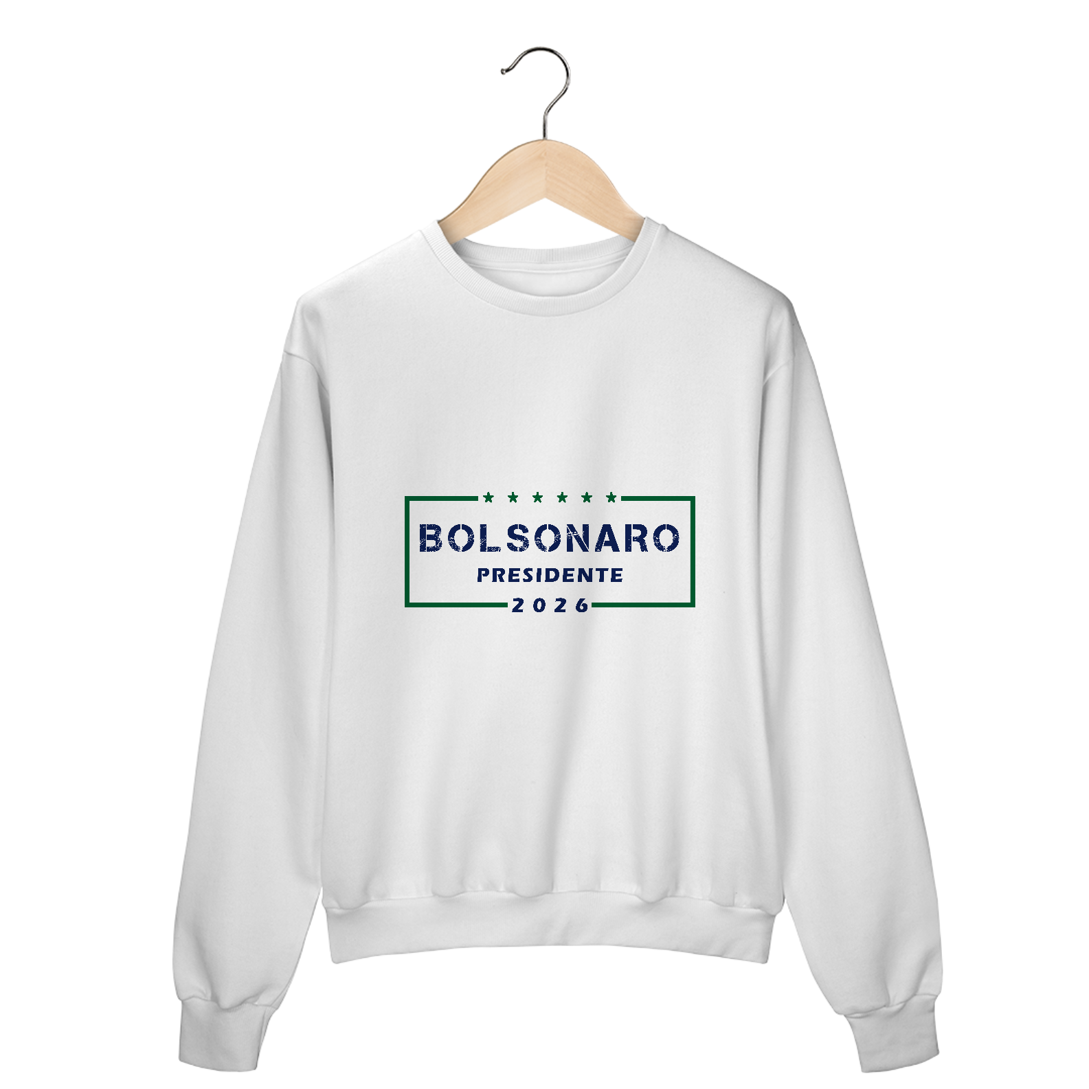 Nome do produto: Moletom Fechado Bolsonaro Presidente