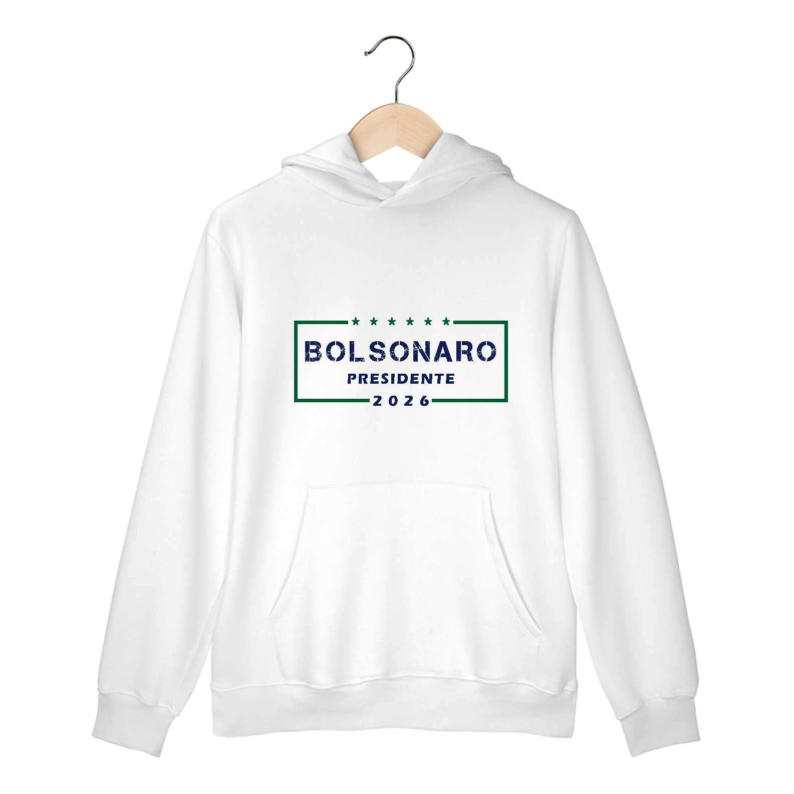Nome do produto: Moletom Canguru Bolsonaro Presidente