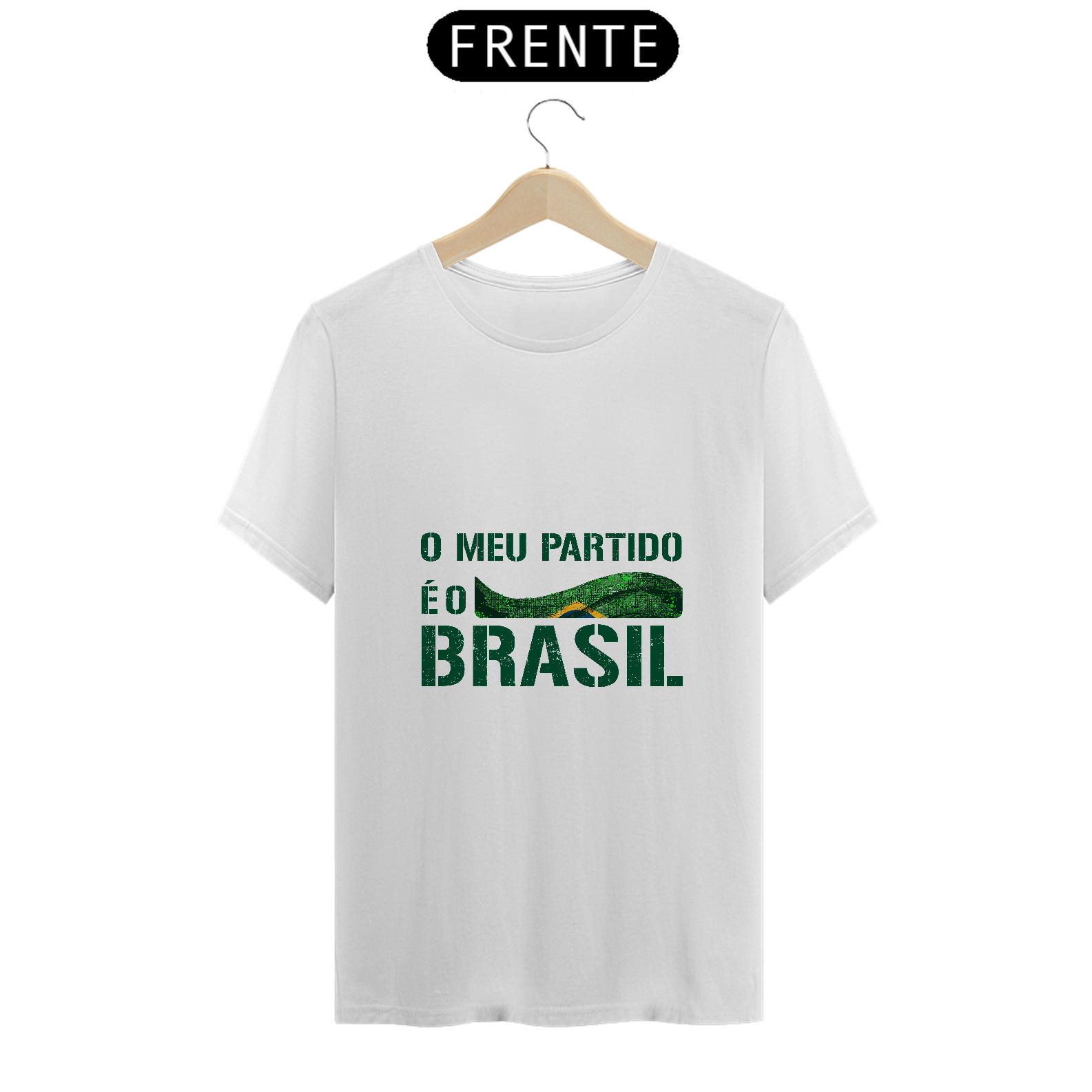 Nome do produto: T-Shirt Pima O Meu Partido é o Brasil