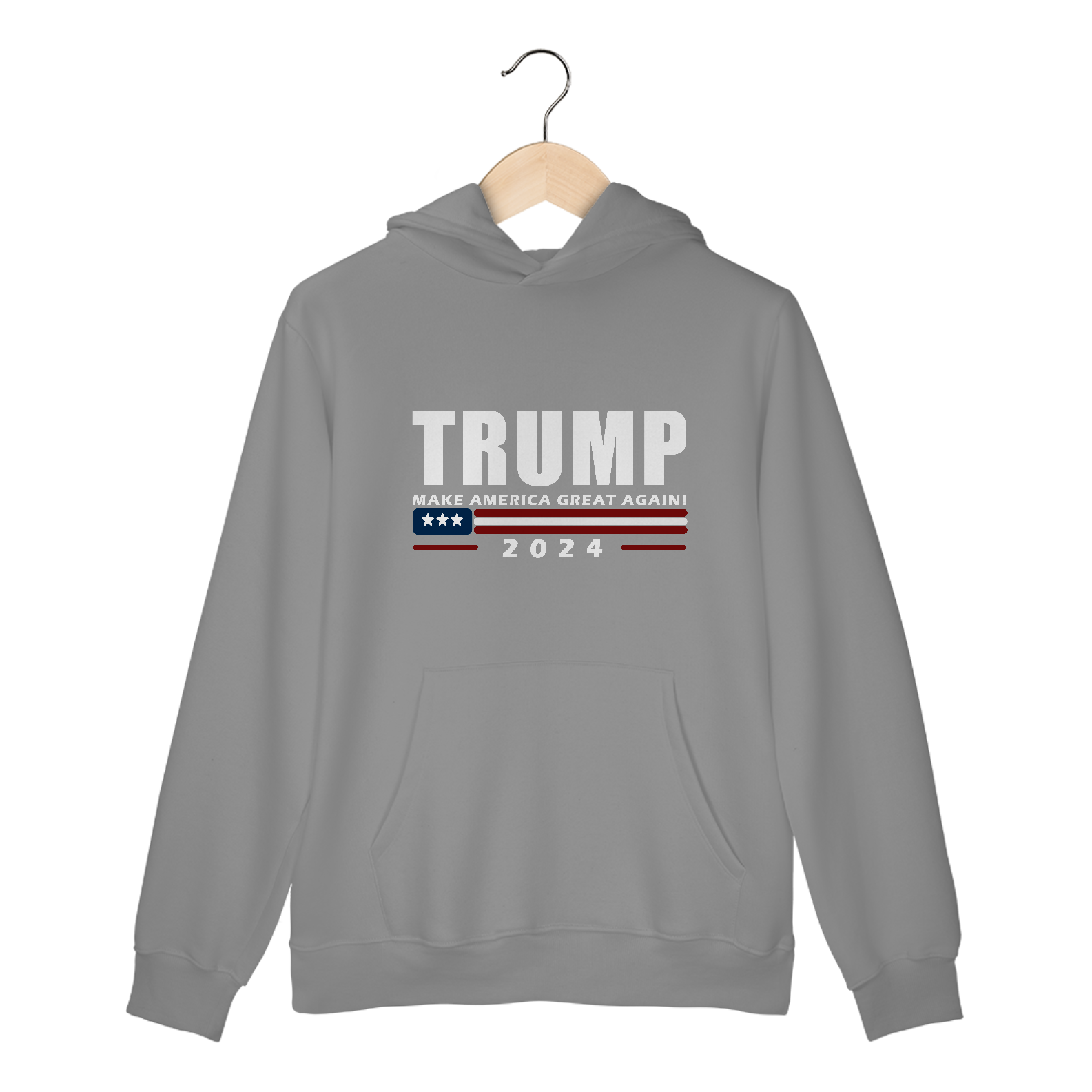 Nome do produto: Moletom Canguru Trump Make America