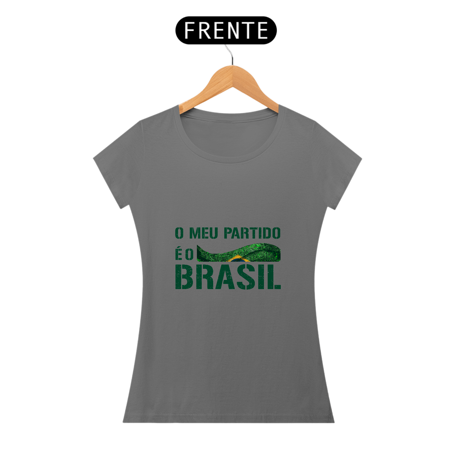 Nome do produto: T-Shirt Baby Estonada O Meu Partido é o Brasil