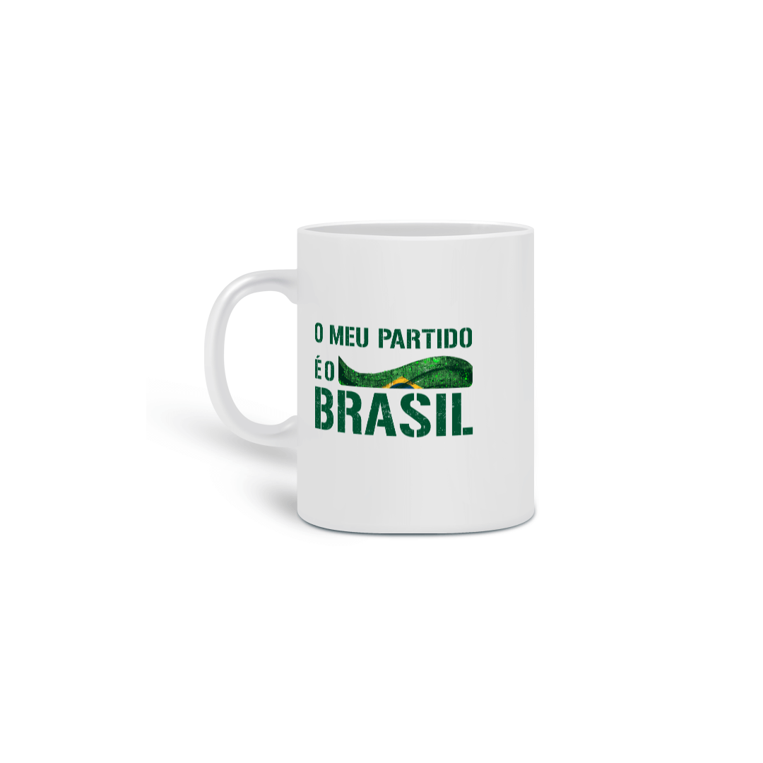 Nome do produto: Caneca O Meu Partido é o Brasil
