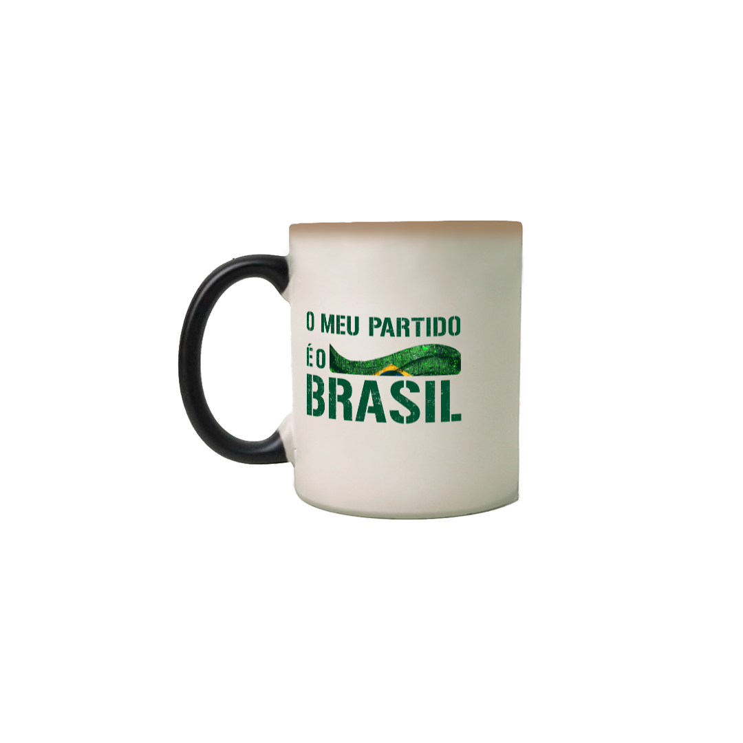 Nome do produto: Caneca Mágica Meu Partido é o Brasil