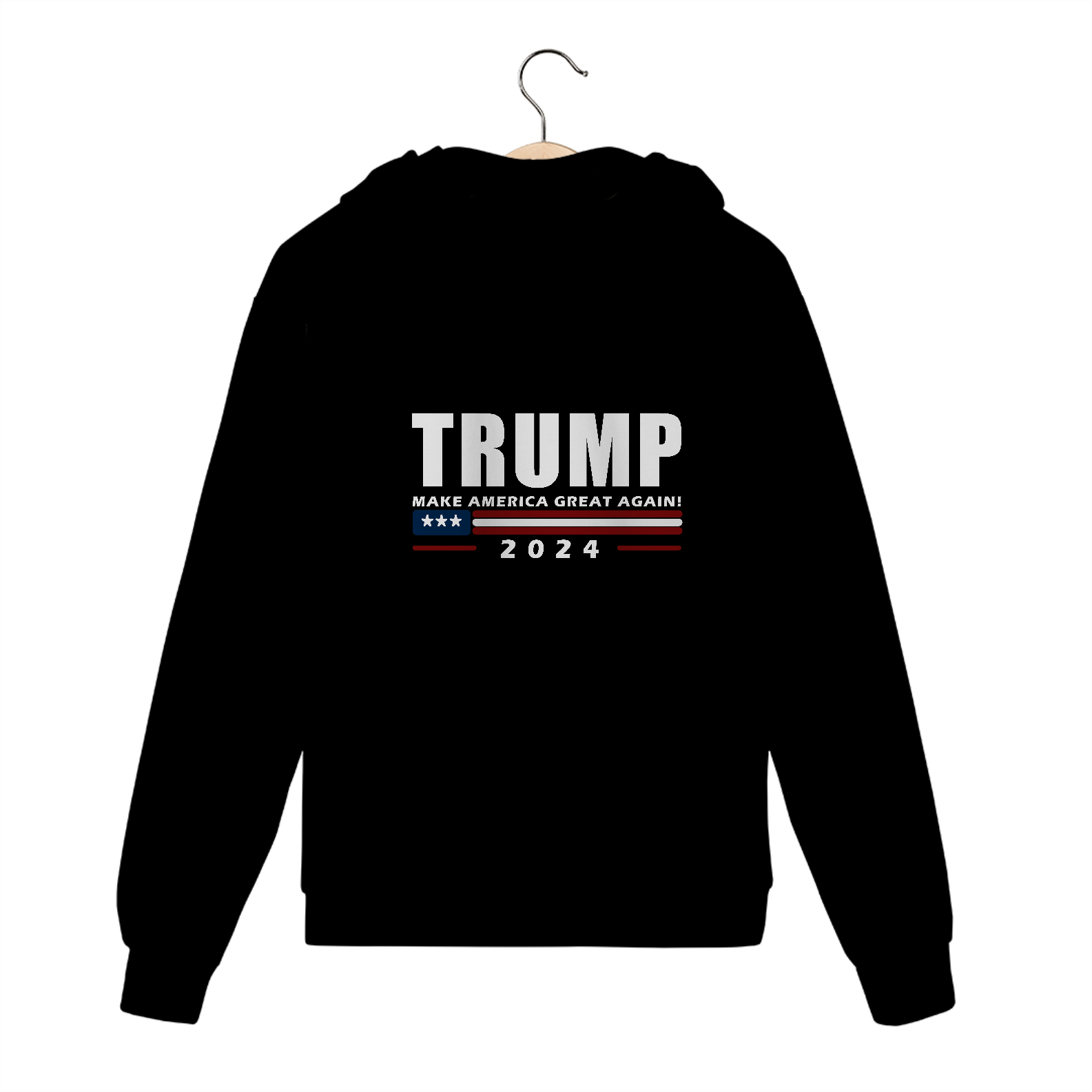 Nome do produto: Moletom Aberto Trump Make America