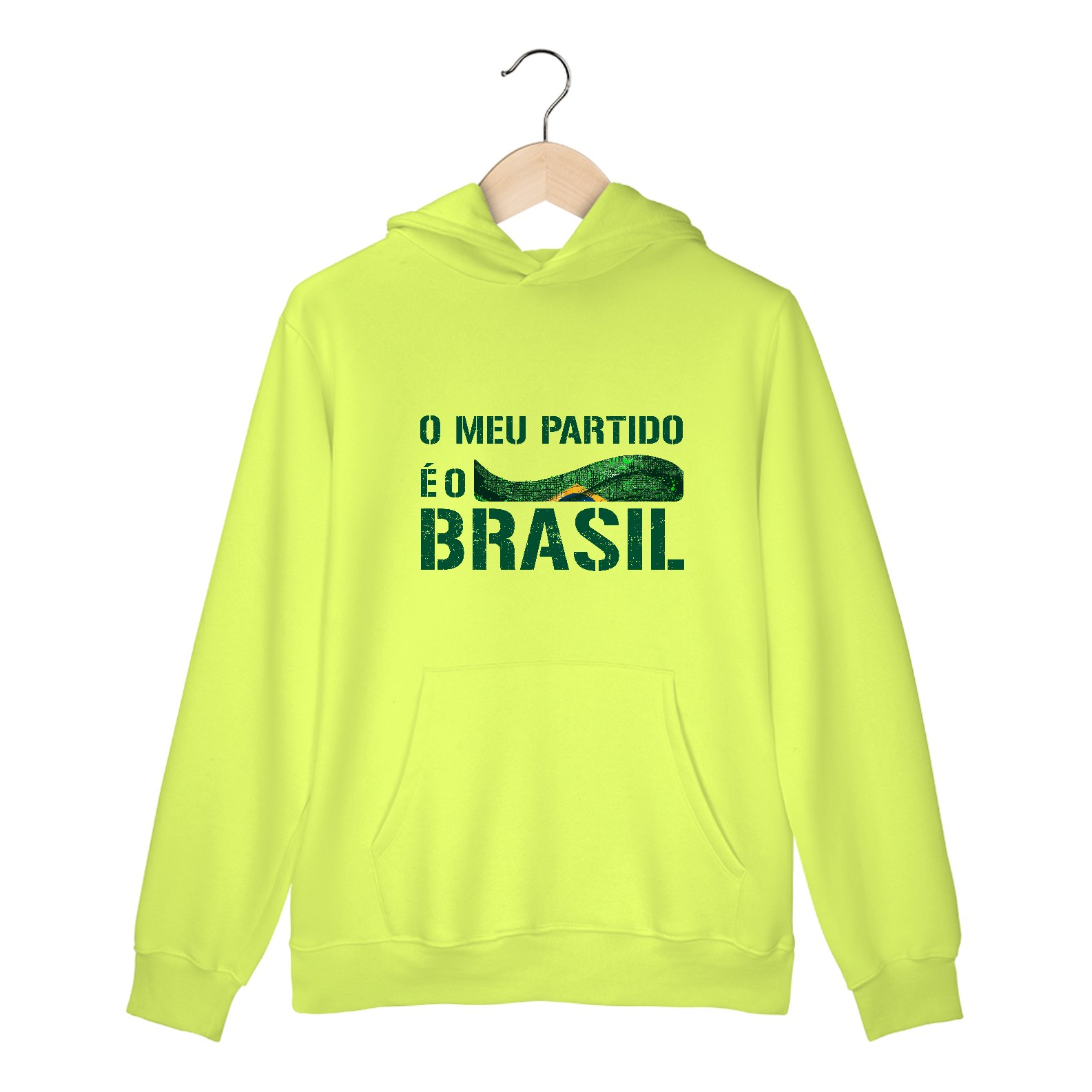 Nome do produto: Moletom Canguru O Meu Partido é o Brasil