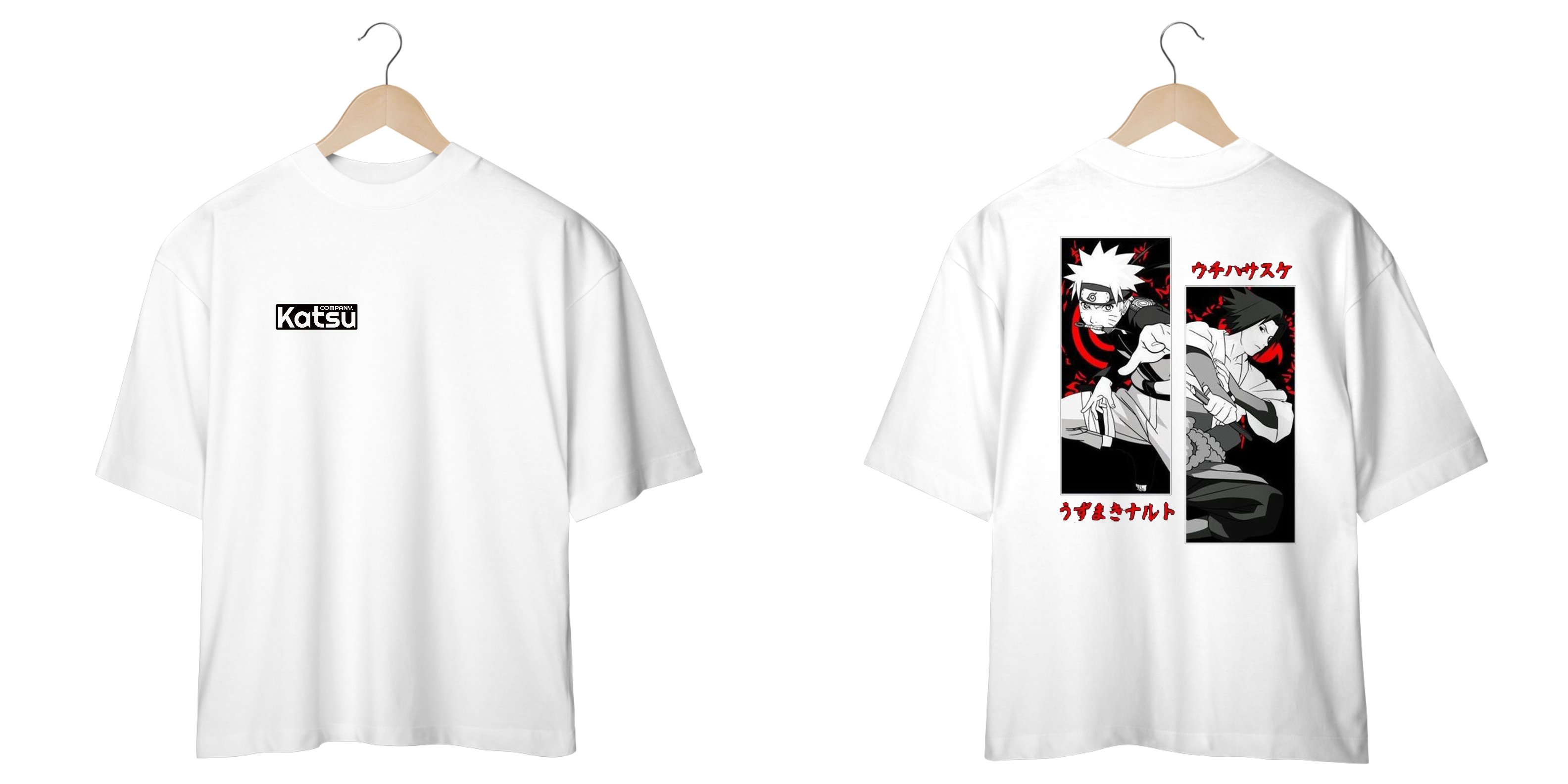 Nome do produto: Camiseta Oversized Naruto Shippuden Naruto/Sasuke