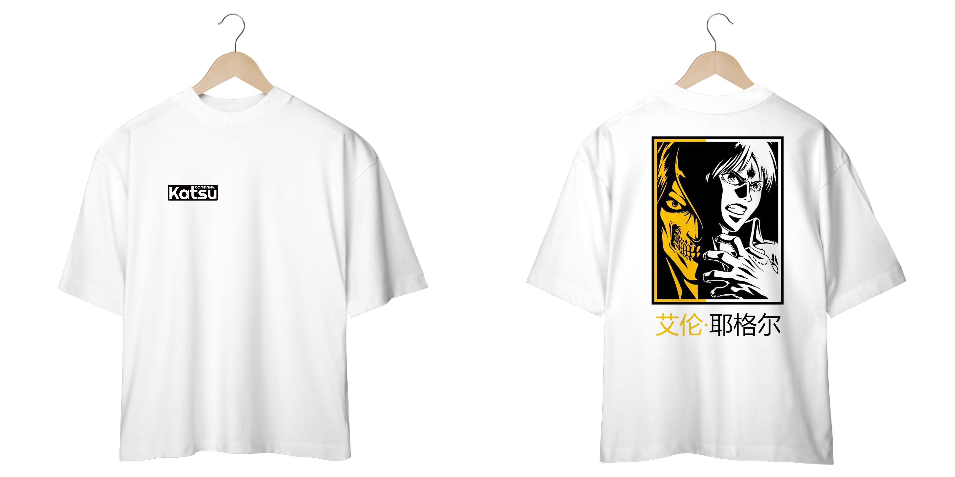 Nome do produto: Camiseta Oversized Atack On Titan Eren Yeager