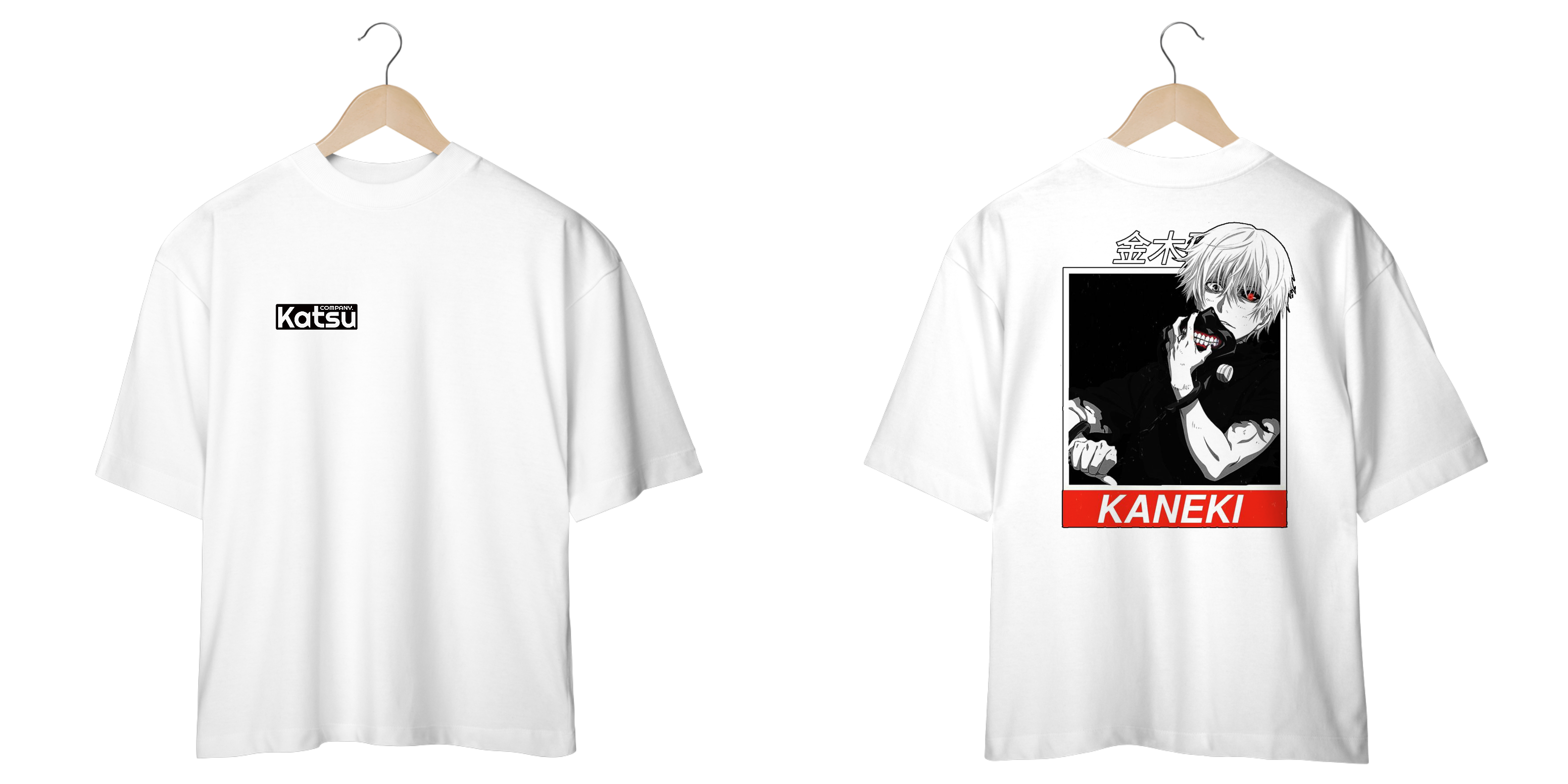 Nome do produto: Camiseta Oversized Tokyo Ghoul Kaneki 2
