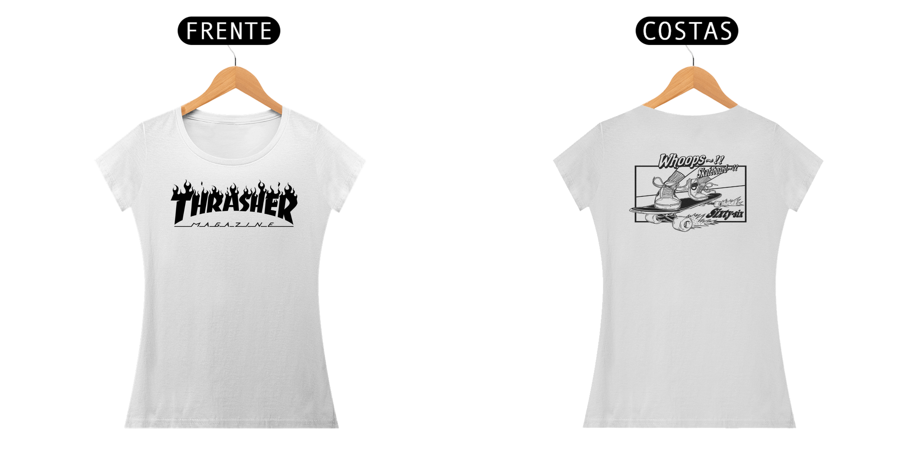 Nome do produto: Camisa Elegante De Skatista Feminina