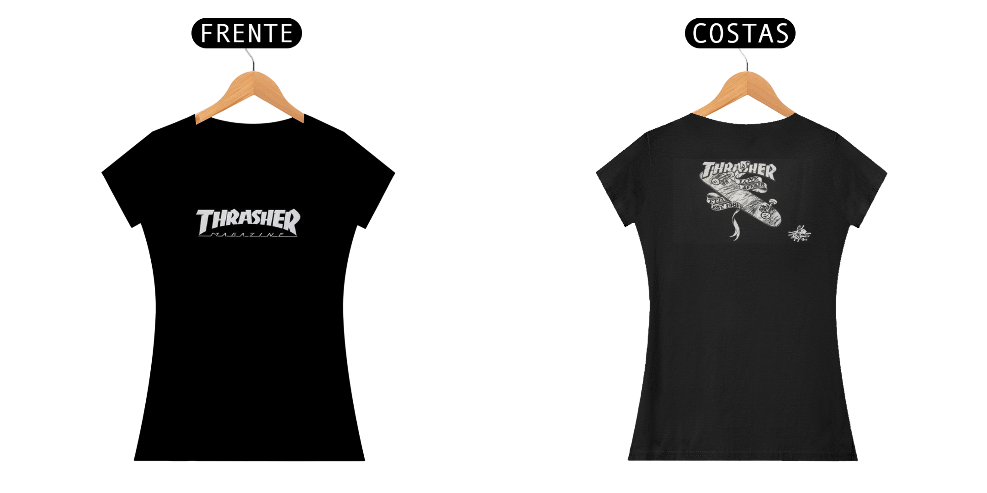 Nome do produto: Camisa Elegante De Skatista Femenina 