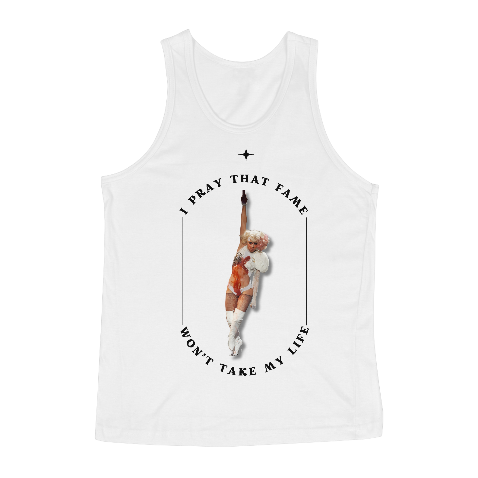 Nome do produto: Regata Lady Gaga Paparazzi