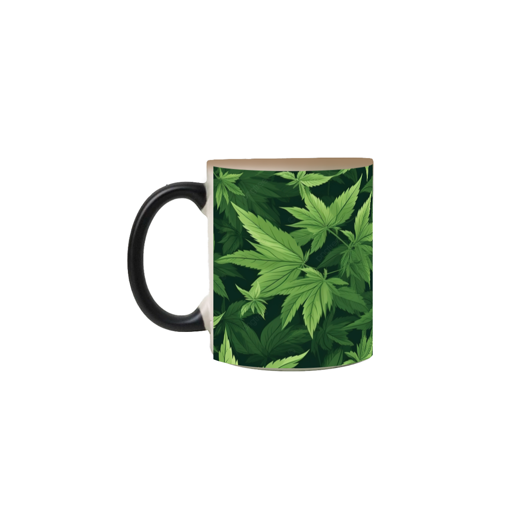 Nome do produto: Caneca Magica weed folhas 