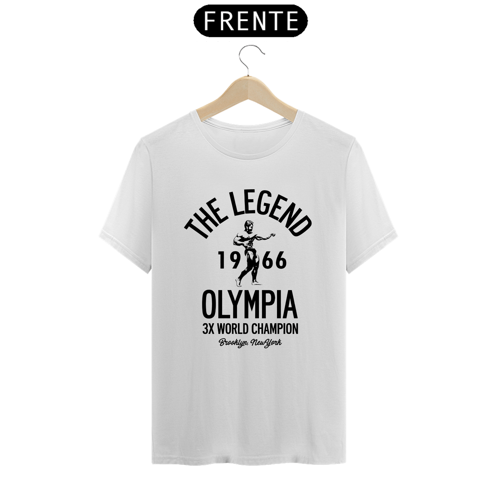 Nome do produto: Camiseta THE LEGEND 1966 MR. OLYMPIA