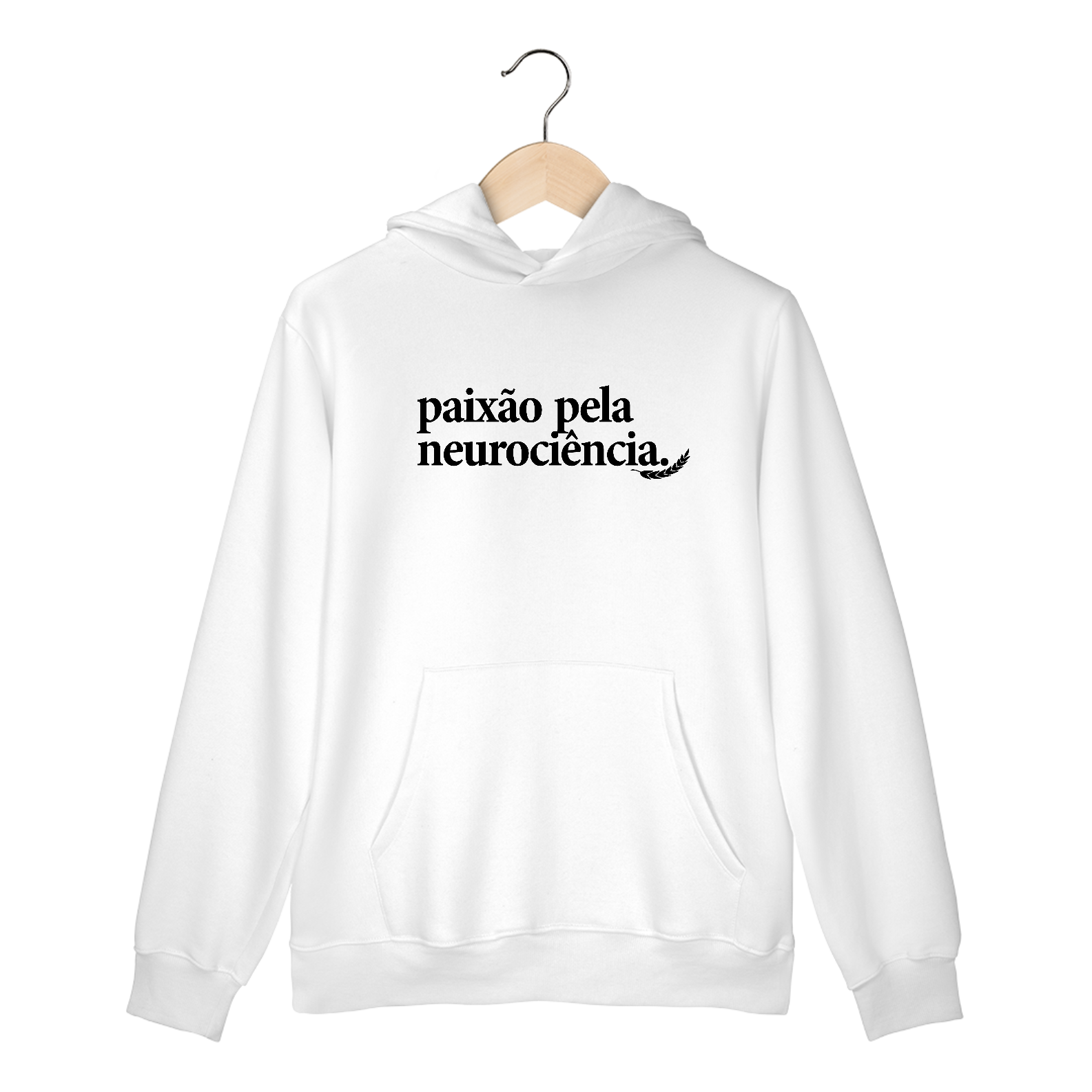 Nome do produto: “Paixão Pela Neurociência” – Moletom NAS PREMIUM Branco