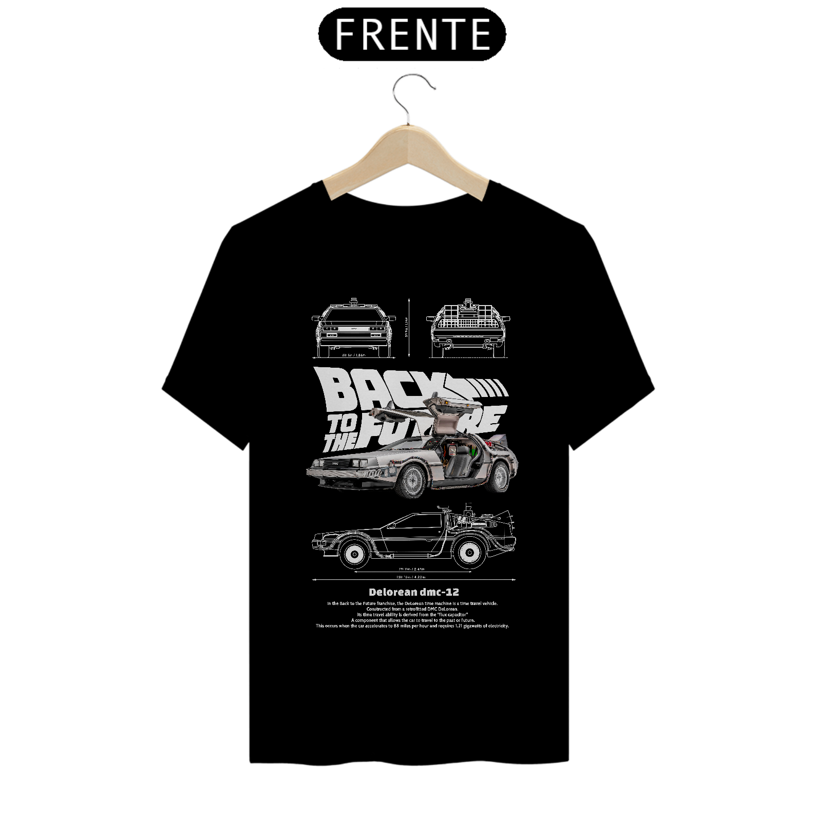 Camiseta Delorean Voador