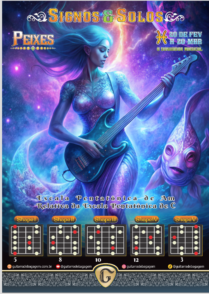 Pôster Signos e Solos - Peixes Versão Feminina