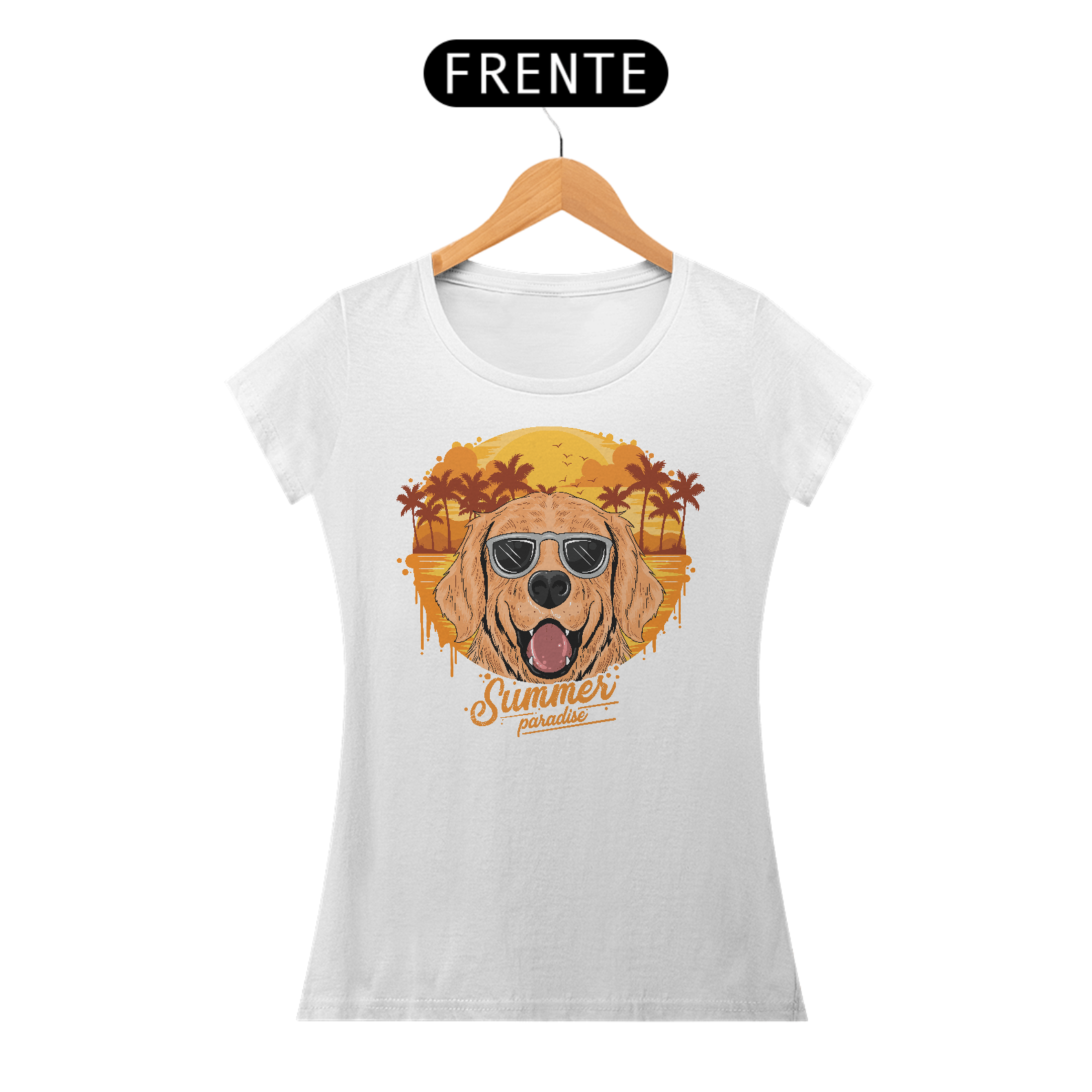 Nome do produto: Camiseta Feminina Cão Summer