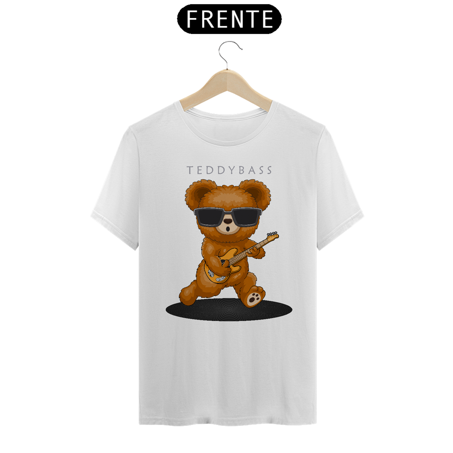 Nome do produto: Camiseta Urso Guitarra