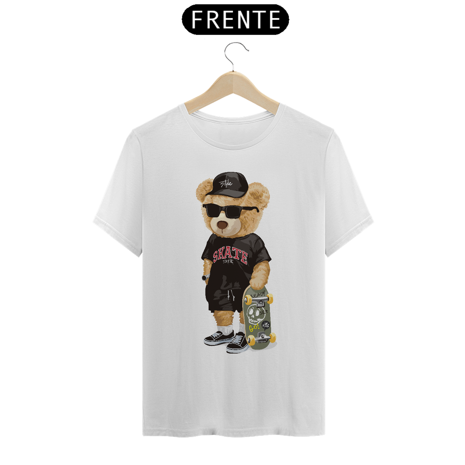 Nome do produto: Camiseta Urso Skate