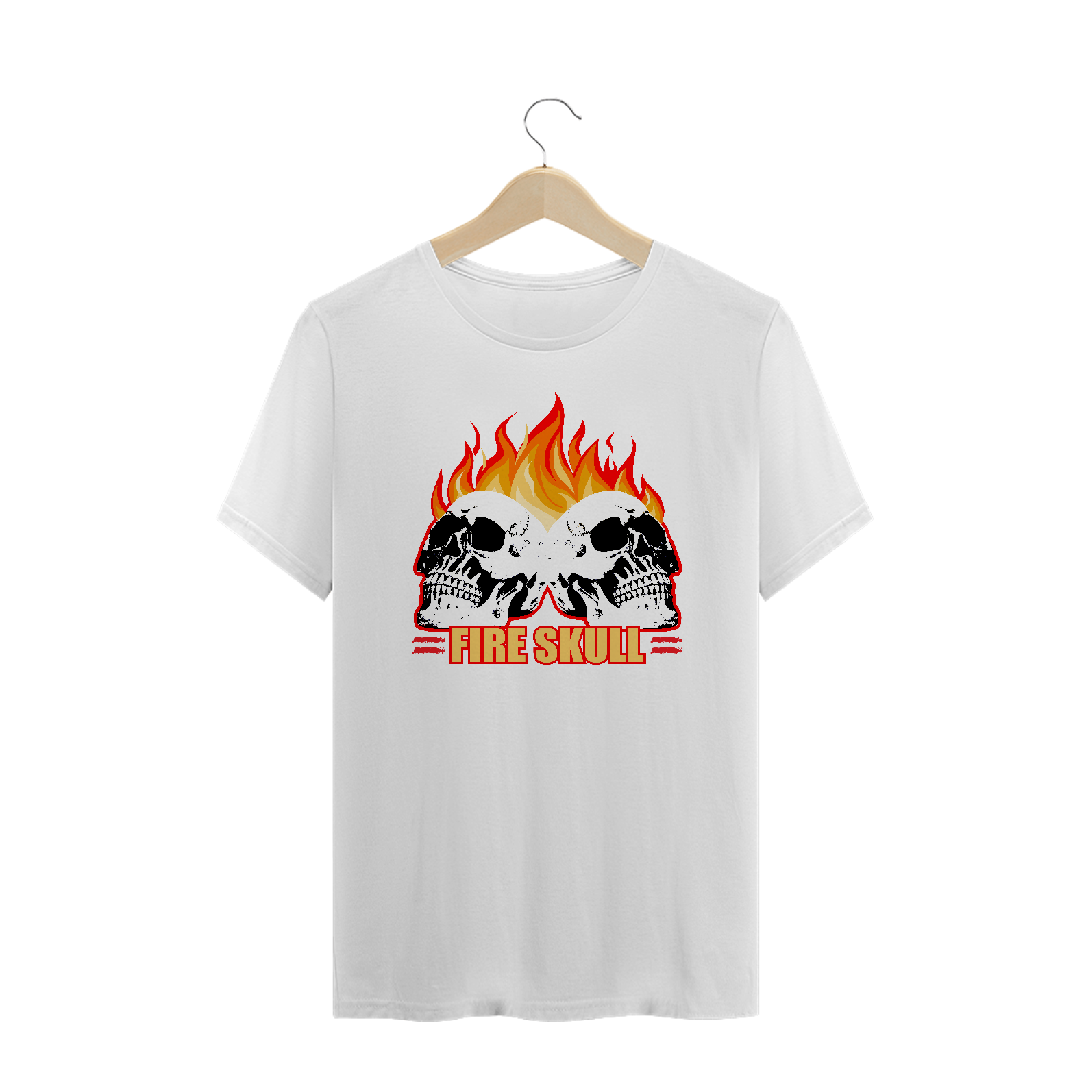 Nome do produto: Camiseta Plus Size Fireskull