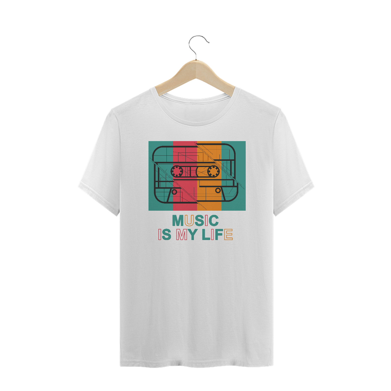 Nome do produto: Camiseta Plus Size Music Is My Life