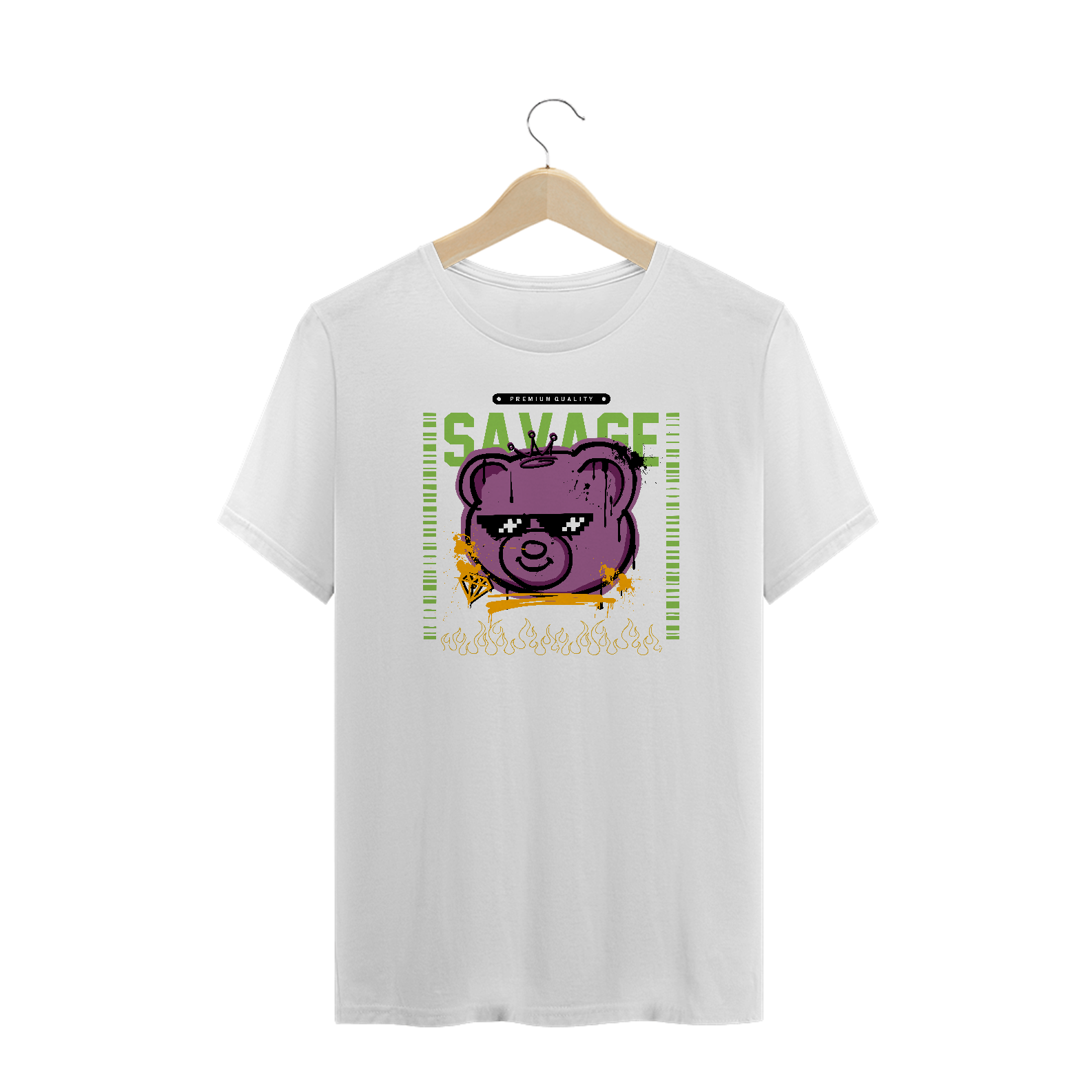 Nome do produto: Camiseta Plus Size Urso Savage