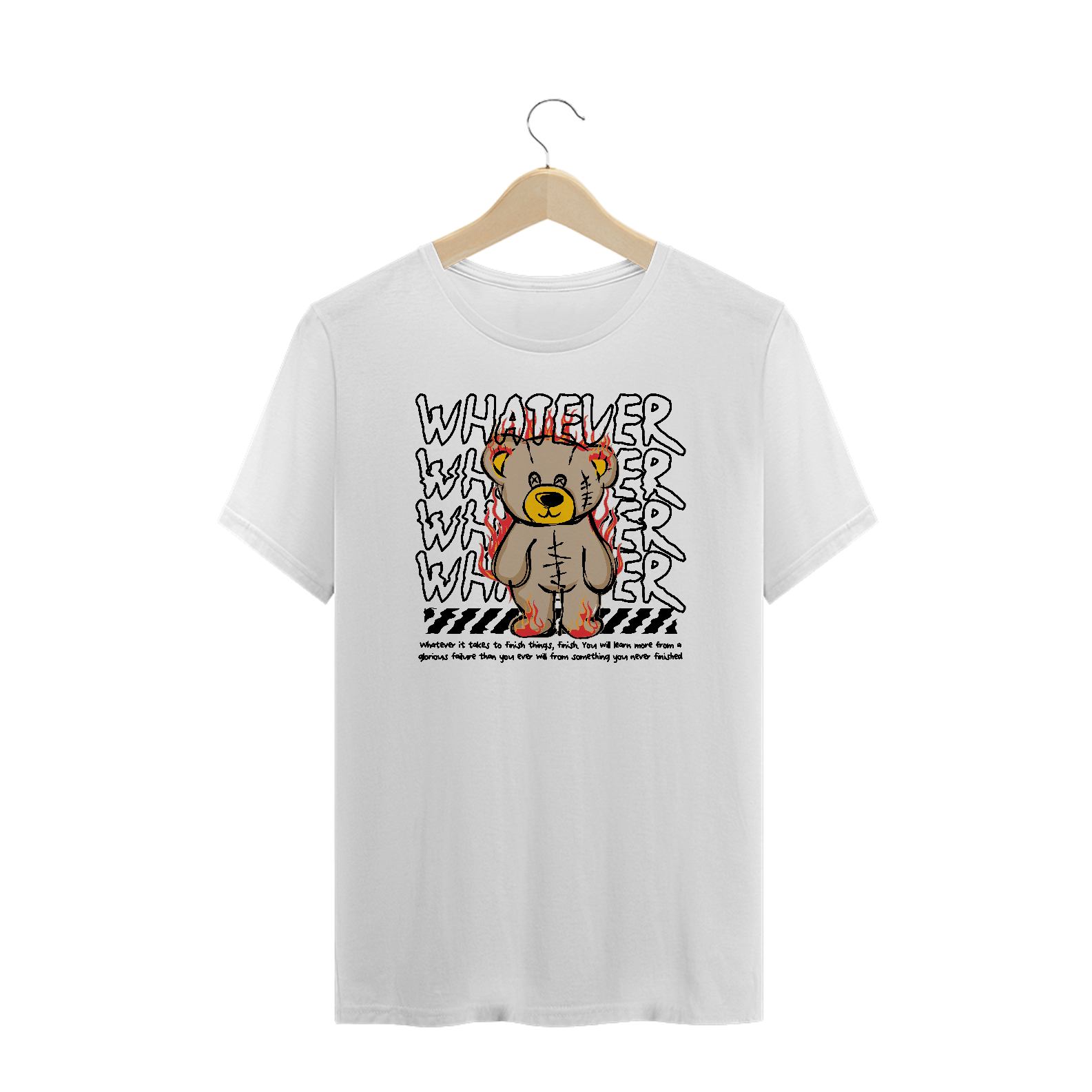 Nome do produto: Camiseta Plus Size Urso Whatever